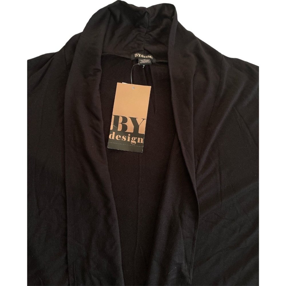 Women’s Dusters Plus Size 1X BY Design Light Duster Cardigan With Pockets Black - Picture 7 of 12